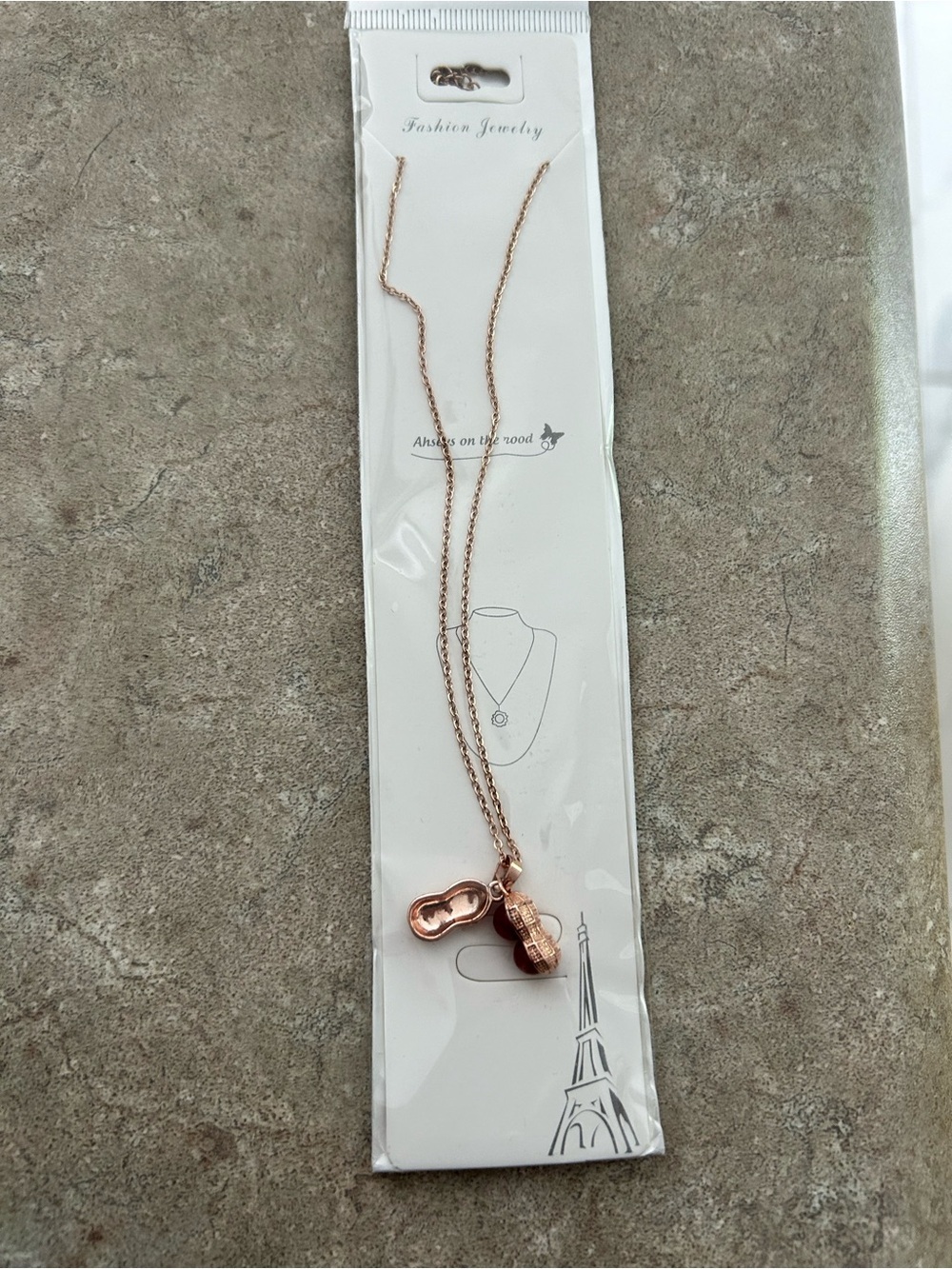 4/$50 Rose Gold peanut Women’s Pendant Necklace - Fashion Jewelry